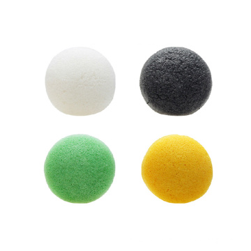 Factory 100% Natural Half Ball Charcoal Konjac Facial Sponge for Skin Care